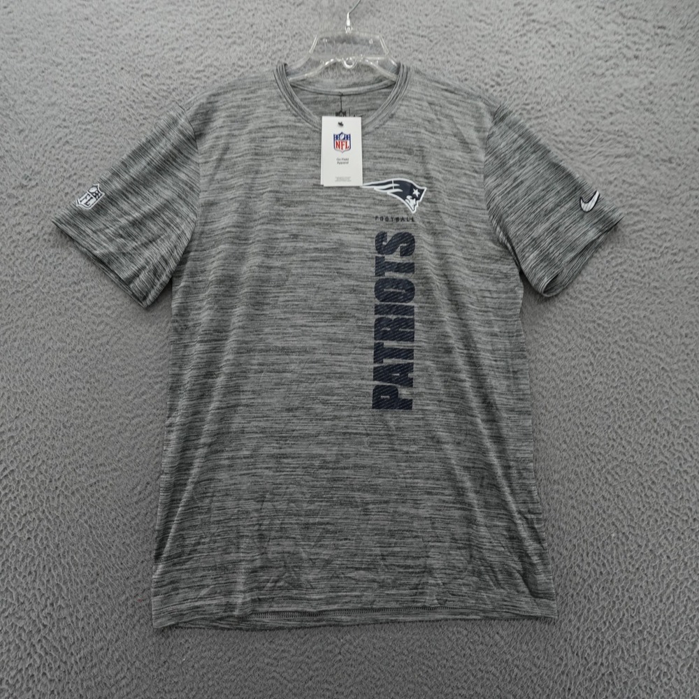 Nike NFL New England Patriots Dri-FIT Space Dye Grey T-Shirt Mens Medium NEW
